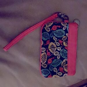 Vera Bradley frill wallet/wristlet.  Pink plum